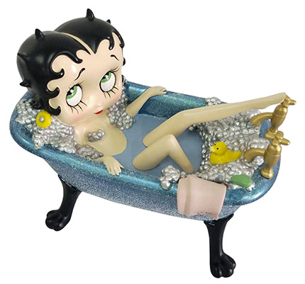 Betty Boop In Blue Glitter Tub